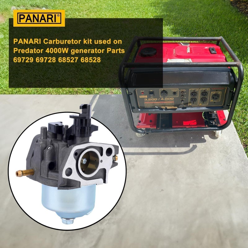 Panari Carburetor for Harbor Freight Chicago Predator 3200 4000 4375 212CC Generator Parts 69729 67560 69675 69676 68527 69728 68528 67561 Ch-ampion 3500 196CC Carb - Image 2